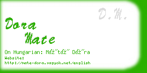 dora mate business card